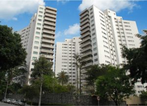 condominio edificio parque imperial lavagem de pastilhas da fachada obra de 23 mil metros